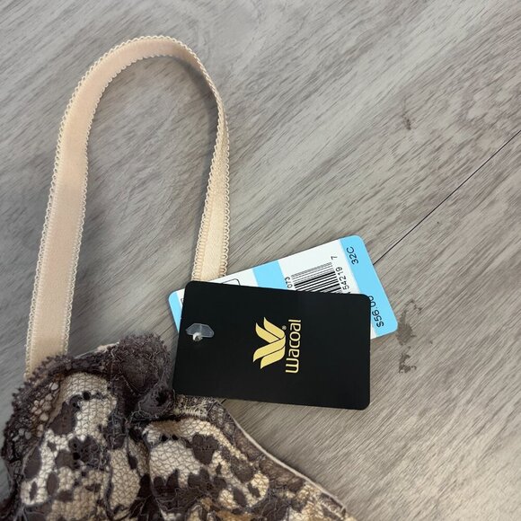 NEW Wacoal Lace Affair Underwire Bra 32C Color Nude Black - Picture 3 of 4